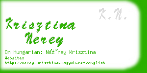 krisztina nerey business card